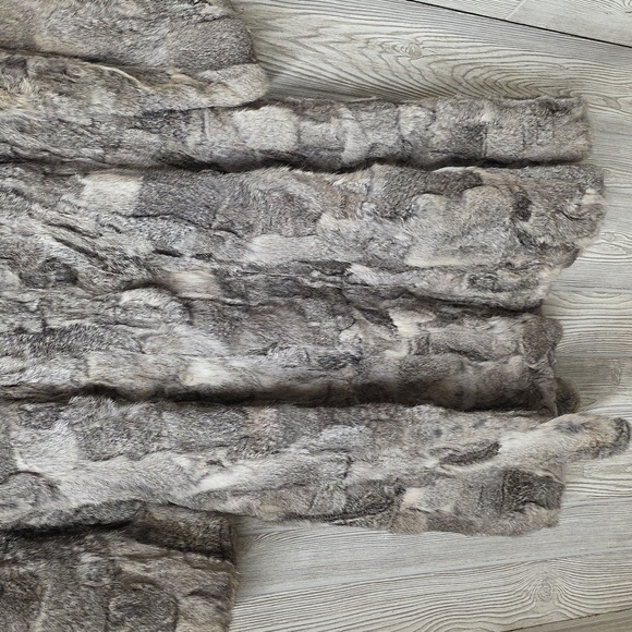 Vintage Full Length Real Rabbit Fur Coat Womens Size Medium - Picture 7 of 13